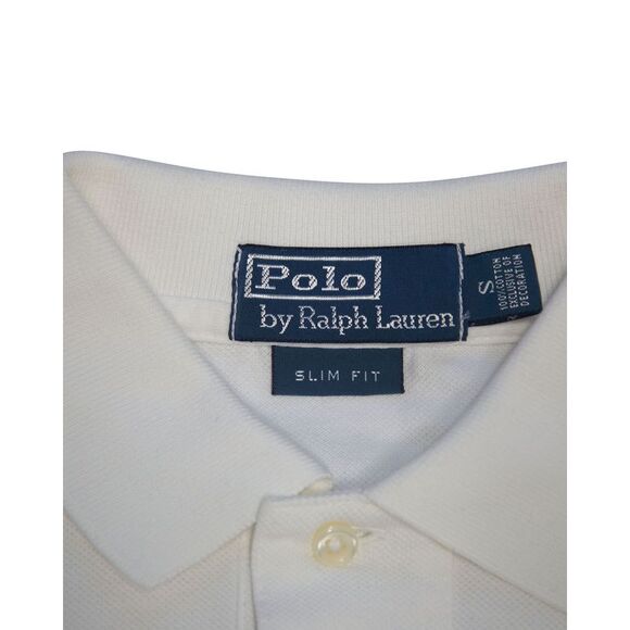 Pre Loved Ralph Lauren Vintage Polo Shirt Classic Fit Short Sleeve Men white - Picture 4 of 4
